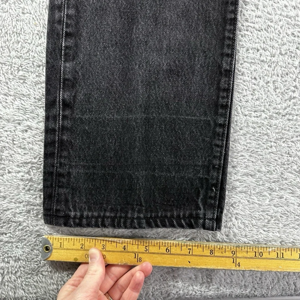 Levi 501 Jeans Mens 36x34 (33x29) Black Button Fly Classic‎ Straight Fade